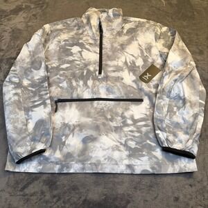 Xersion Train Ripstop Mock Neck Jacket Grey Ice Lightweight Mens Large NWT